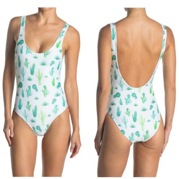 🌼Faherty Mykonos Cactus Desert Plant Print One-Piece Swimsuit - Picture 1 of 9